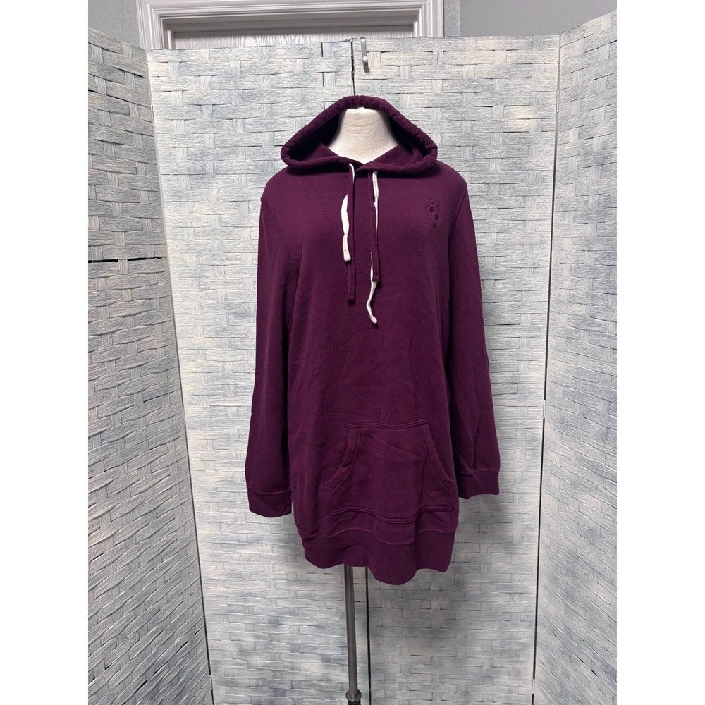 Independent Trading Co BMW Hoodie Women XL Burgundy Tunic Longline